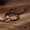 Minimalist Round Resin Evil Blue Eyes Bracelets For Women Men Handmade Braided Lucky Red String Evil Eye Bracelet Couple Jewelry