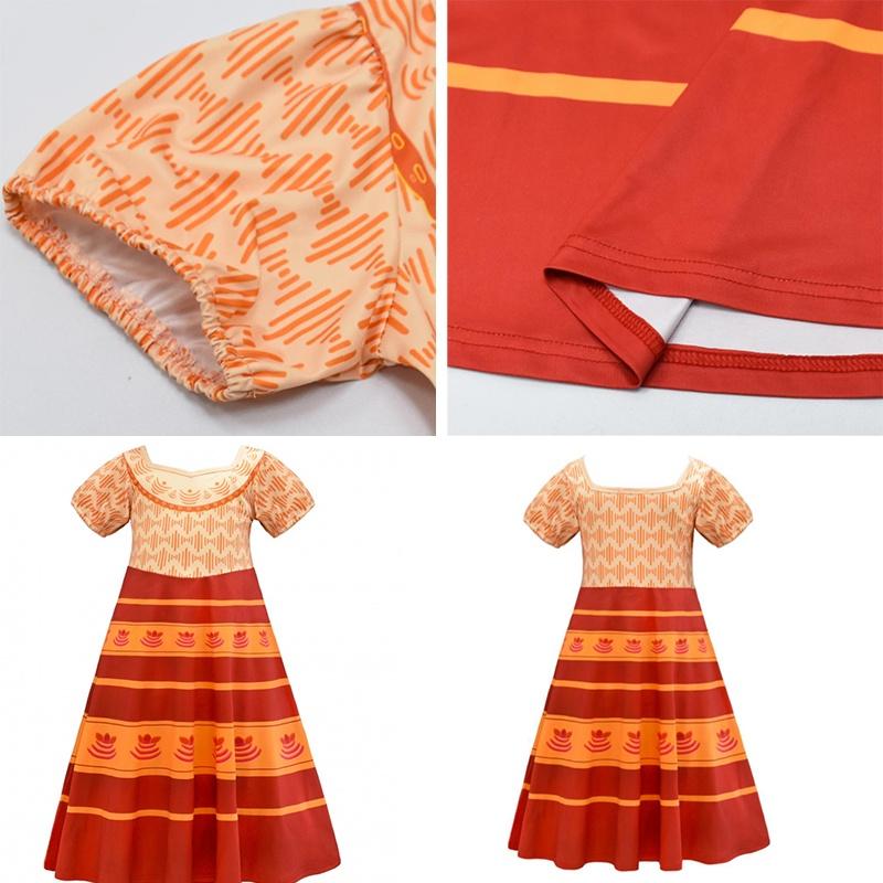 Lebhaftes Encanto Prinzessinnenkleid für Mädchen Perfekt für Partys und Cosplay