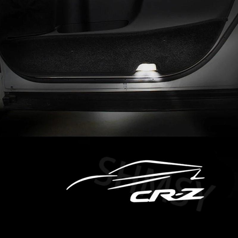 2Pcs Car Door Projector LED Light Ghost Shadow Welcome Lamp For Honda CRZ 2010 2011 2012 2013 2014 2015 2016 2017 2018 2019-2021
