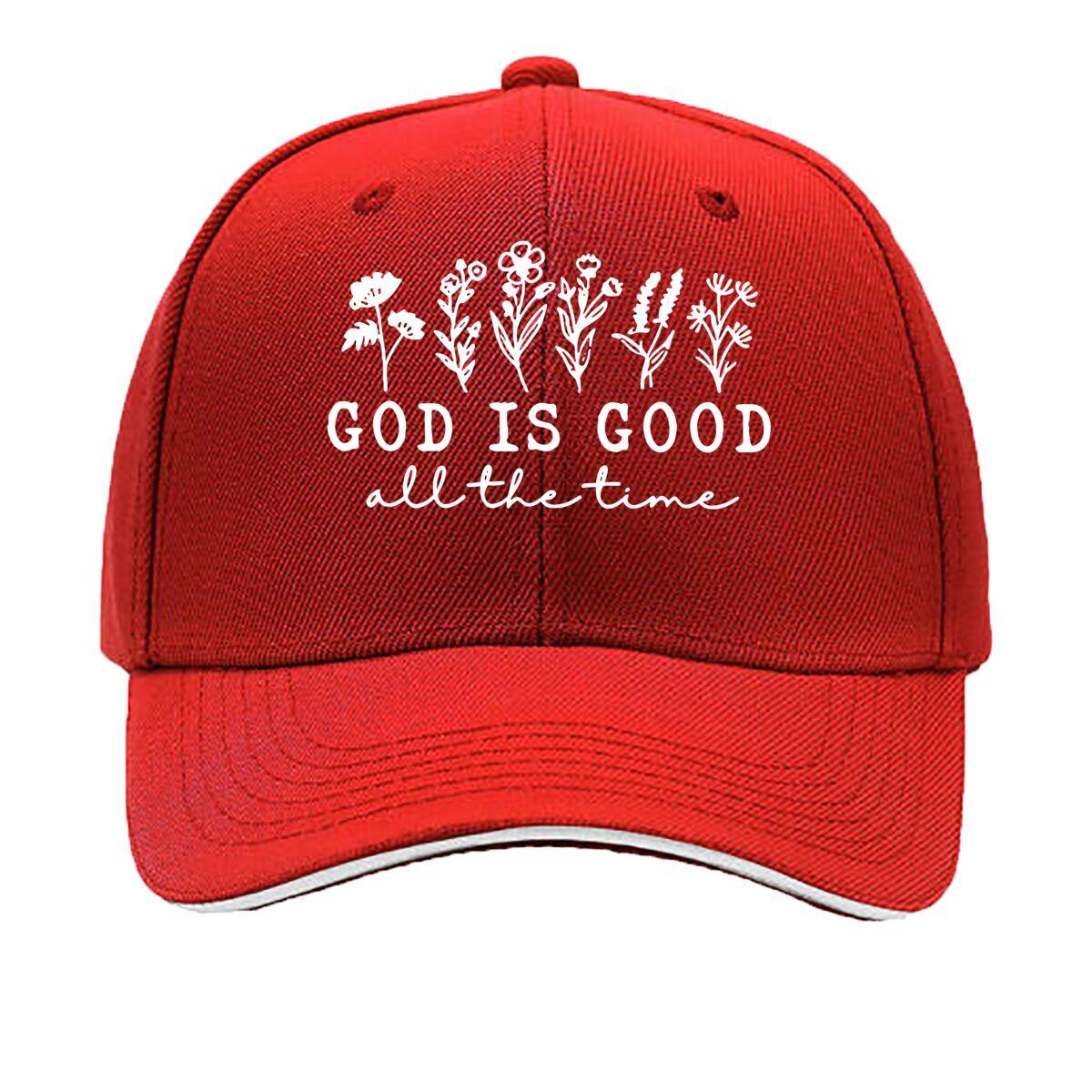 Fun Letter God Is Good Print Cap Fashionable Versatile Unisexs Outdoor Snapback Hat () Sandwich Baseball Cap One Size