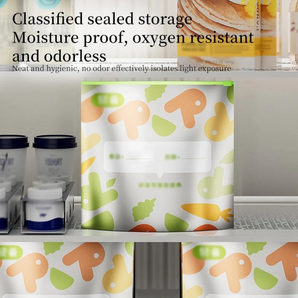 10Pcs Reusable Food Bag Aluminum Foil Kitchen Fresh Bag New Freezer Stand Up Bag  Kitchen Supplies