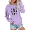 Women's Fashionable, Casual, Comfortable Round-neck, Hooded, Long-sleeved, Rugby-print Warm Sweater