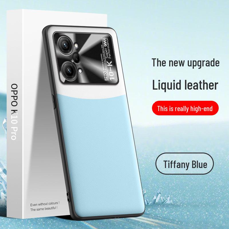 Liquid Leather Case for Oppo K10 Pro, Offers Anti-fall and Anti-fouling Protection In a Single Piece.