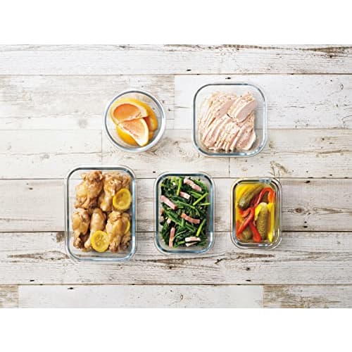 Kakusee HO-05 Home Meal - Heat-Resistant Glass Storage Container with Steam Valve, Rectangular, 1000ml, Clear