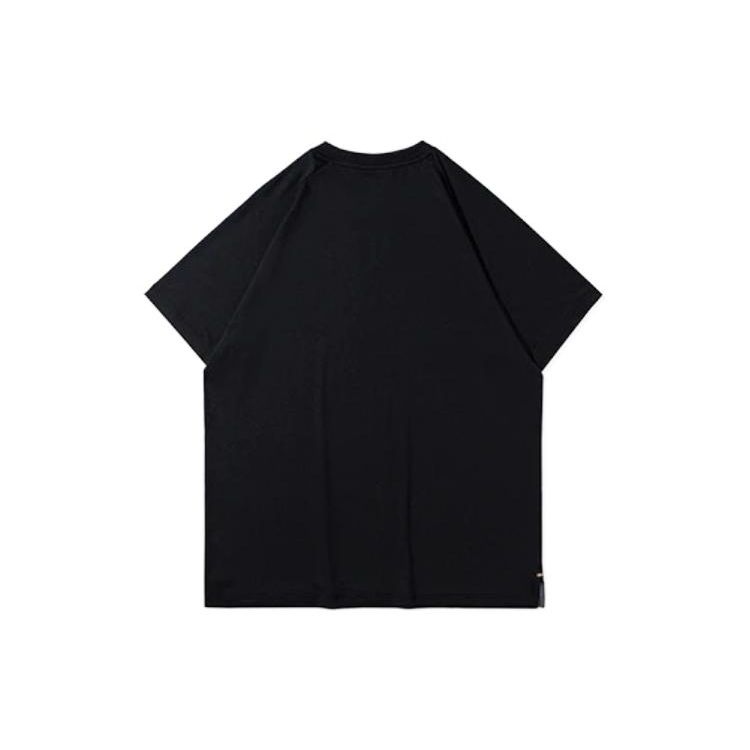 Li Ning Wade Series Brand Logo Pattern Pullover Round Neck Short Sleeve T-Shirt Men T-Shirt Black ATSR285-1