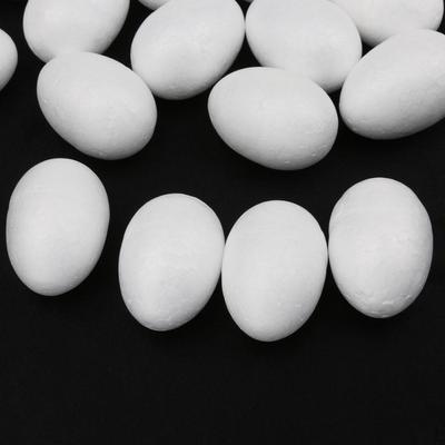 Balení 50 ks bílých polystyrenových vajíček pro modelování a řemesla, 5 cm