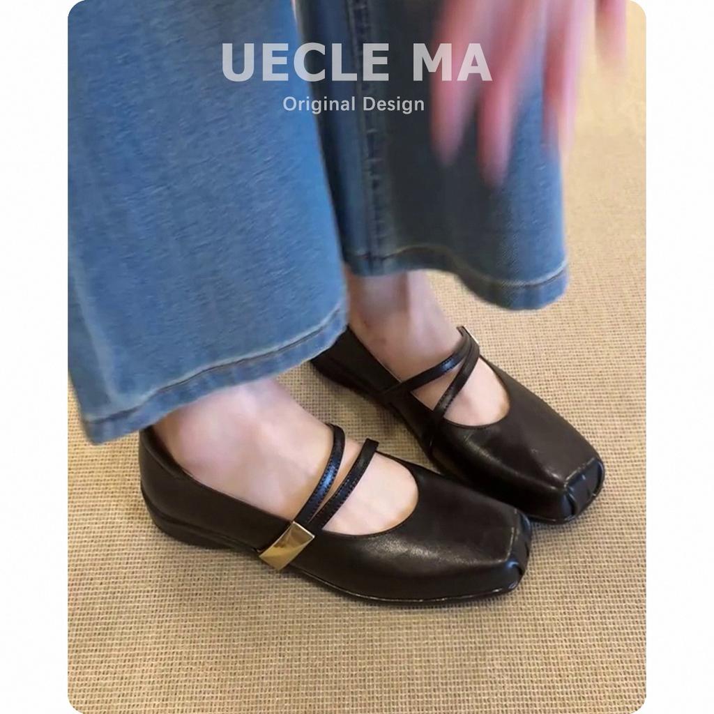 Sheepskin version~ Super soft ballet shoes women's genuine leather pig nose French shallow mouth single shoes women's flat-bottomed retro Mary Ja