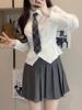 Academy Style Waist-Cinching Long-Sleeved Slim-Fit White Shirt for Women