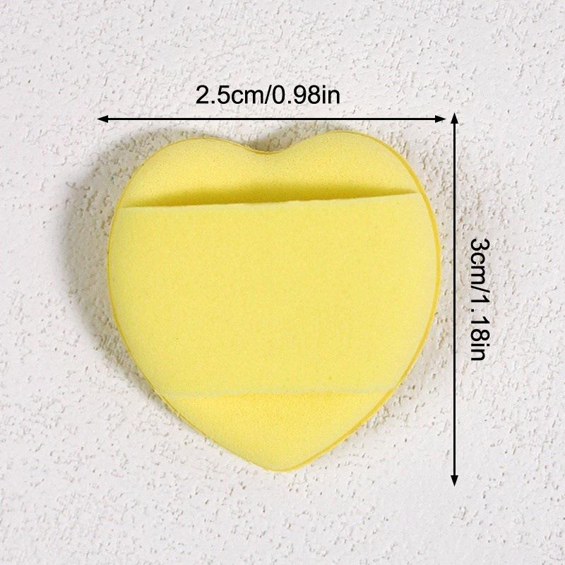 20 Pcs Mini Heart Shape Cushions Air Cushion Powder Puff Latex Free Mixed Sponge And Cosmetic Puff Is Used For Liquid Foundation