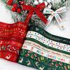 Ployester Printing Ribbon DIY Crafts Xmas Gift Wrapping Ribbon New Christmas Ribbon