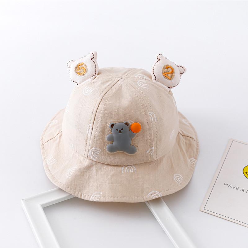 Niedlicher Baumwoll-Babysonnenhut für Jungen und Mädchen Frühling Herbst Fischerhut