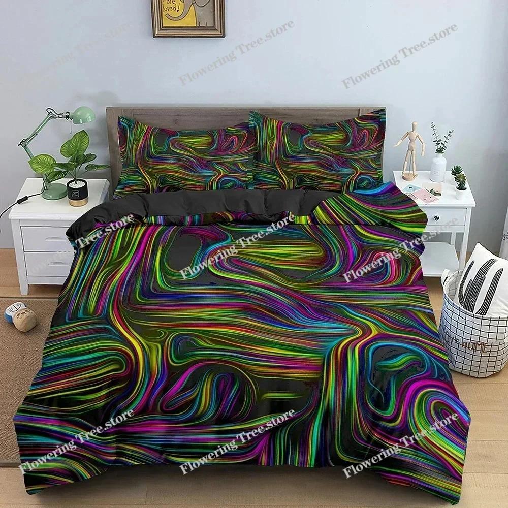 Abstract Duvet Cover 3D Pattern Printed Bedding Set Double Twin Queen King Size Quilt Cover With Pillowcase For Bedroom029