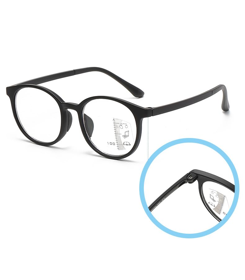 Progressive Multifocal Reading Glasses That Are Resistant To Strong Sunlight and Harmful and Do Not Change Color Under Artificial Light or Indoors