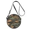 Camouflage Print Round Shoulder Bag Casual Messenger Bag Daily Adjustable Strap Crossbody Bag for Woman Best Gifts 2D Flat