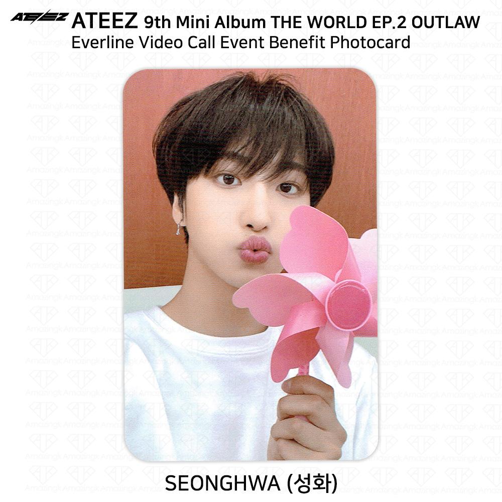 ATEEZ THE WORLD EP.2 OUTLAW Fan Sign Event Benefit Photocard Minirecord Everline