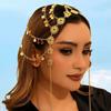 Golden Moon Coin Hair Jewelry Gold Color Arab Head Jewelry Headwear Accessories  Dubai Wedding