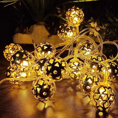 Metal Ball Light for Decoration - 5m, 10LED, Ball LED Light String Lights for Home Decoration, Christmas Lights for LED Lights