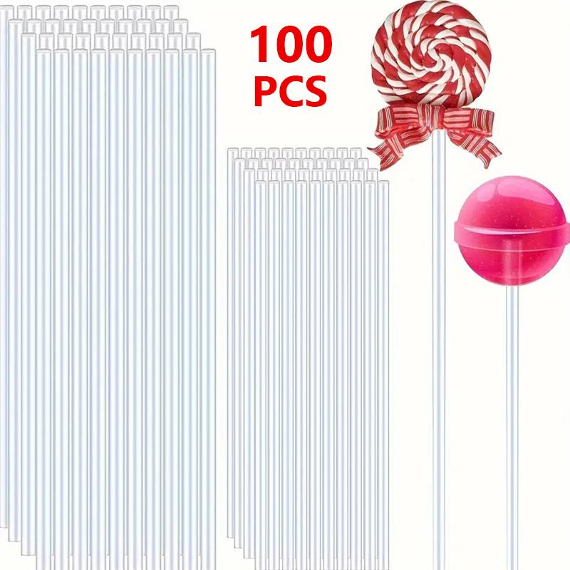 100 buc cupcake toppers transparent acrilic acadea bețișoare tort pop clar bețișoare reutilizabile