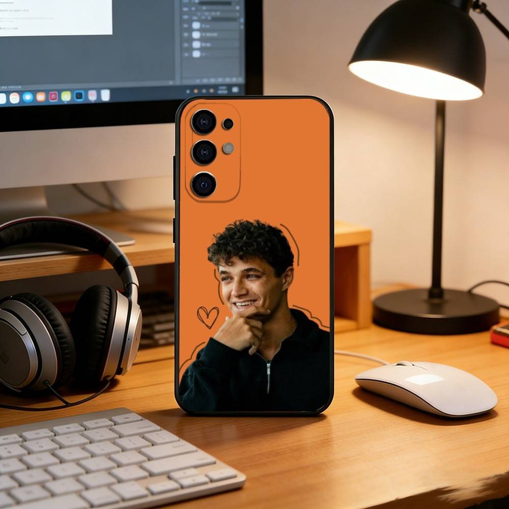 L-Lando Norris Phone Case For Samsung S25,S24,S21,S22,S23,S30,Ultra,S20,Plus,Fe,Lite,Note,10,Black Cover