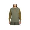 Nike T-shirt à Manches Longues et Col Rond Colorblock Homme Hauts Vert DO9682-222