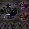 Happy Halloween Nacht Wanddekoration Vinyl Schallplatte Wanduhr Totenkopf Skelett & Geist Vintage Uhr Horror Dekoration Wanduhr
