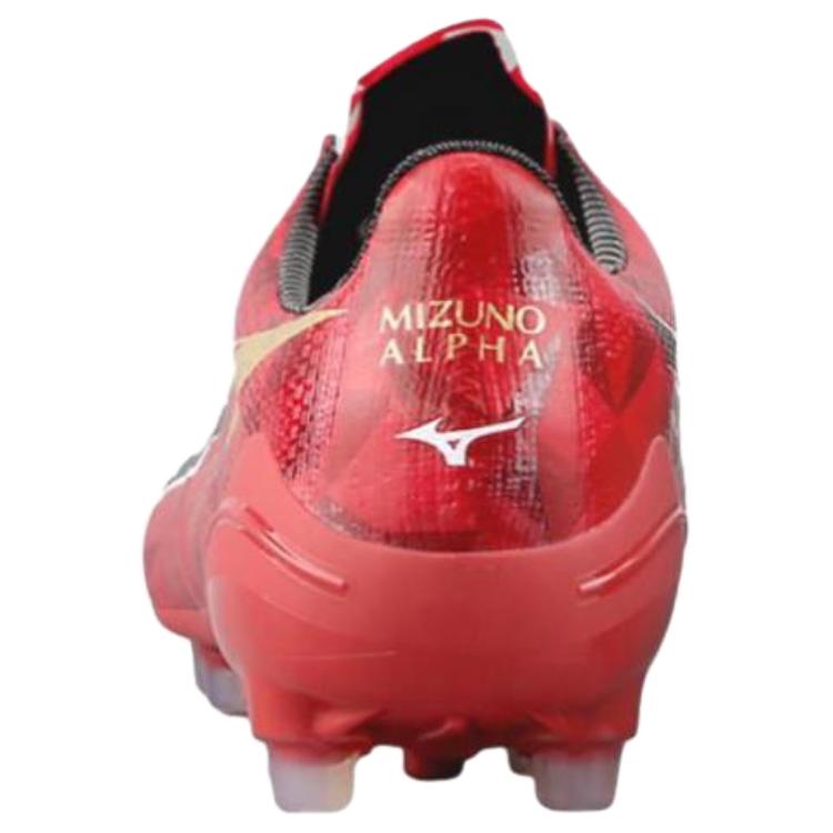 Mizuno Alpha II Comfortable Fashion AG (Rubber Short Studs) Synthetic Leather Breathable Soccer Shoes Men Soccer Shoes Red Black P1GA256160