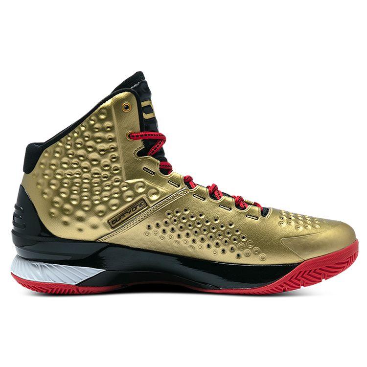 Under Armour Curry 1 Retro All American 2021 Men Sneakers Gold Metallic-Gold 3026048-900