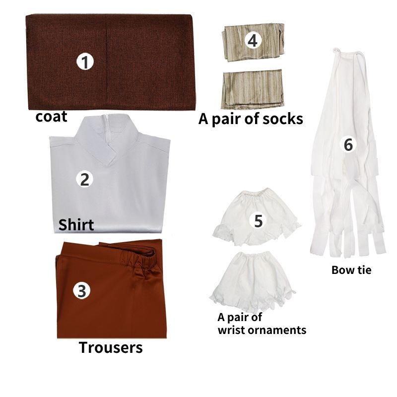 Detailed Billy Butcherson Costume Set With Coat Pants Shirt Bowtie And Accessories S