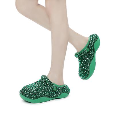 Women Shoes All-match Personality Diamond-studded Thick-soled Shoes Heightened Shiny Comfortable Women Sandals