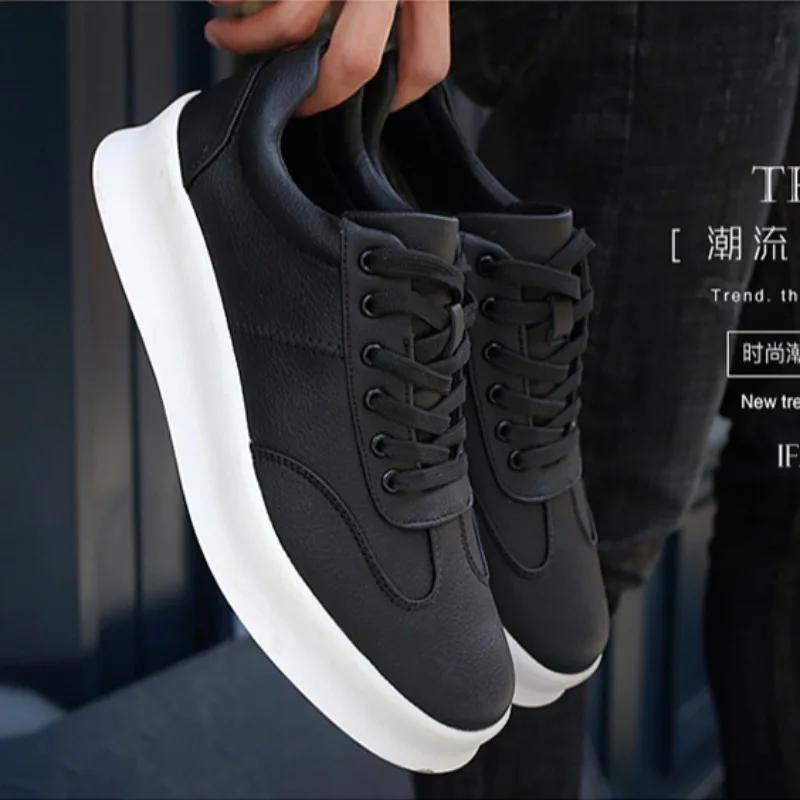 Fashion Luxury Designer Men Shoes High-quality Leather Casual Shoe Fashion Platform Sneaker for Men White Tennis Shoes Zapatillas Hombre