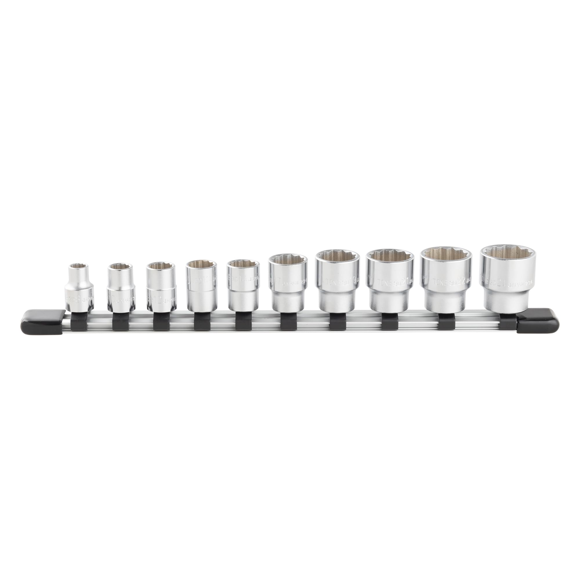 

TONE 12-Point Socket Set (with Holder) HD310A, 9.5mm (3/8 ) Drive, 10 Pieces