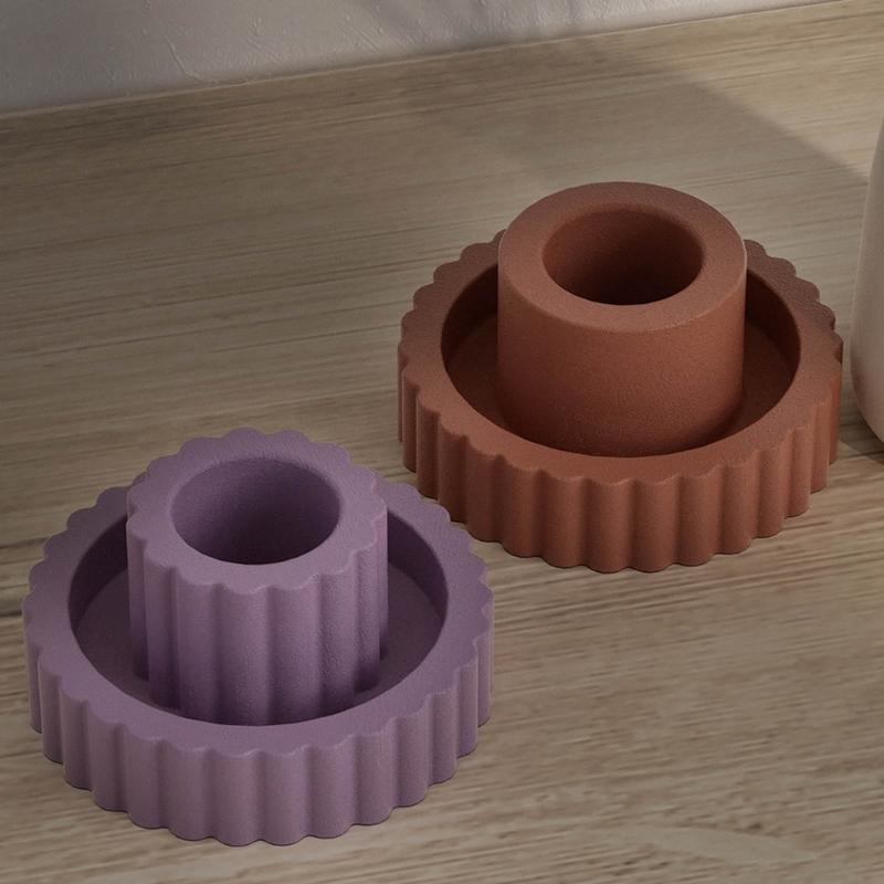 Candle Mould Decors Casting Molds DIY 3D Silicone Mould Cylinders Striped Mould Silicone Molds Handicrafts Candle Holder