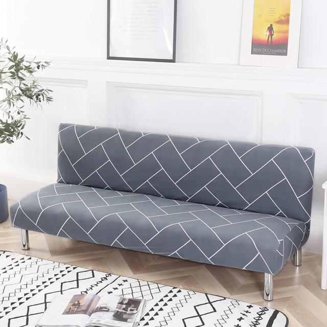 String Printed Folding Sofa Furniture Bed Cover Sofa Protector Covers Stretch Double Seat Cover Slipcovers For Living Room Area Geometric Print