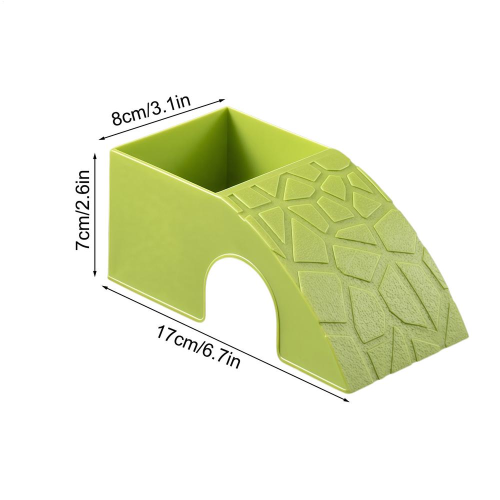 Reptile Hiding Shelter Rock Cave Decoration 2 In 1 Shelter Water Bowl Ornament For Pet Cages Fish Tanks Mini Amphibians