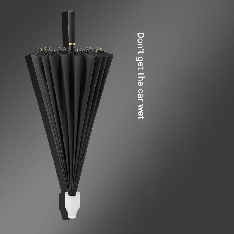 24 Bone Waterproof Long Handle Automatic Large Double People Umbrella Car Special Reinforced Strong Storm-resistant Umbrella