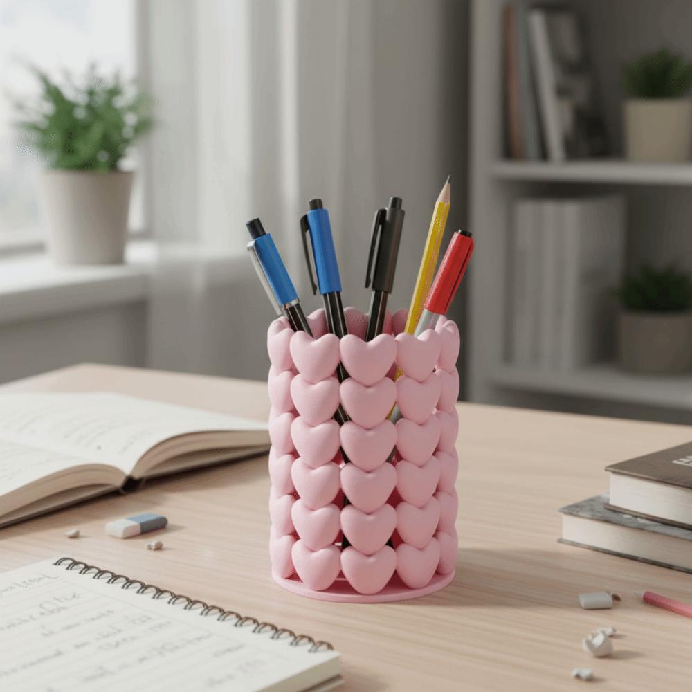 3D Printing Pen Holder Desktop Organizer Stationery Storage Bucket Students