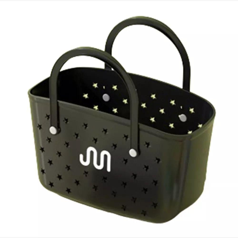 Large Capacity Beach Bag Plastic Bath Basket Portable Bathroom Storage Basket