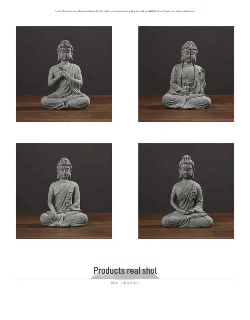 Porcelain Green Sandstone Buddha Ornament for Zen Fish Tank or Bonsai Display