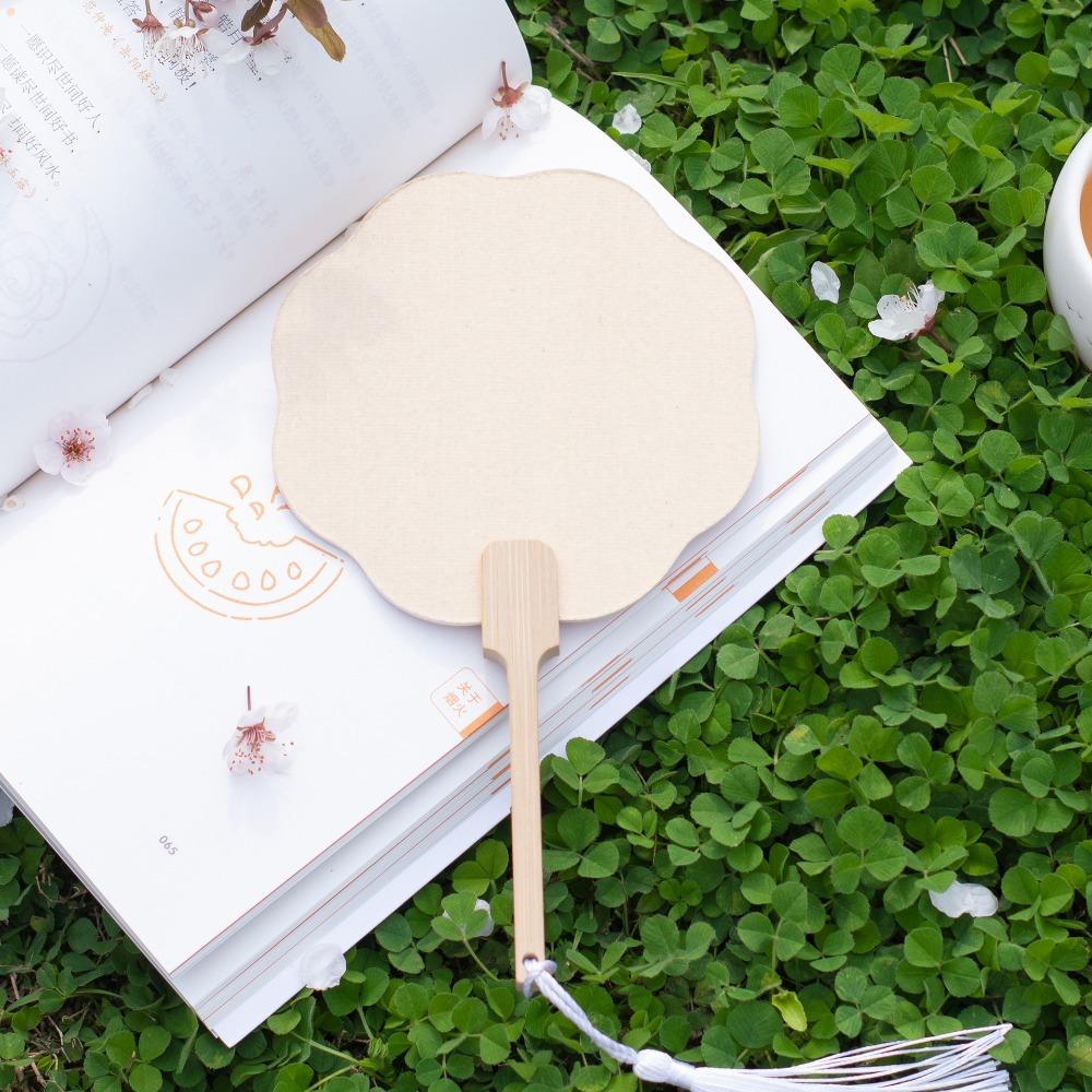 Chinese Style Blank Painting Fans Xuan Paper Paper Hand Fan Art Hand Fans Summer Fan  Hanfu