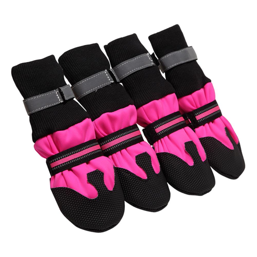 

4pcs/set Big dog High-top Shoes Non-slip Pet Boots for Medium Large Dogs Samoyed Husky mascotas Accessories zapatos para perro S-advise 14-20kg розовый