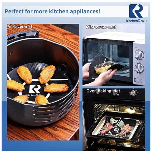 KR KITCHENRAKU Induction Cooktop Mat, Non-Slip, Scratch-Resistant, Prevents Burns, Silicone Mat for Induction Cooktops, Insulation Pad, Washable, and