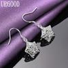 925 Sterling Silver Hollow Star Drop Earrings Jewelry