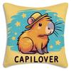 Cute animal C-Capybaras Pillow Covers Cartoon Sofa Decorative Home Double-sided Printing Short Plush Cute Cushion Cover