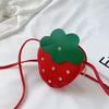 Fashion Coin Purse Cartoon Strawberry Wallet Children's Crossbody Bag Cute Diamond Strawberry Decoration Coin Purse