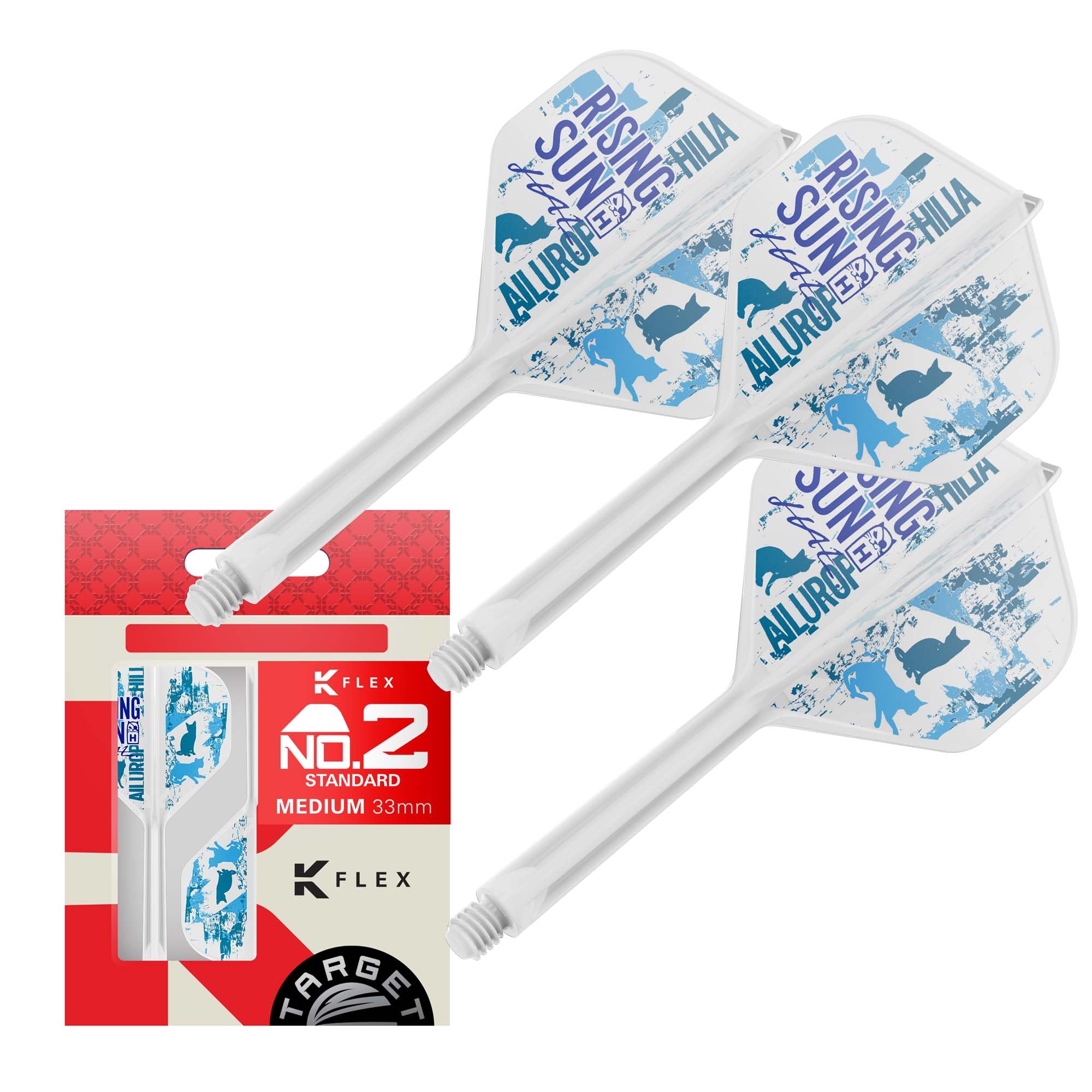 

Target Japan RISING SUN G2 FLIGHT Haruki Muramatsu Пакет аксесуарів для дартсу гравця HARUKI Середній K-FLEX Модель K-Flex, 3, (K-FLEX MURAMATSU) (33мм білий