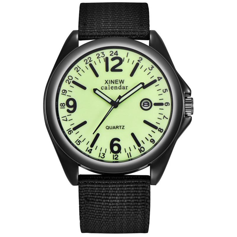Men's Fashion Nylon Quartz Date Wristwatch 1814