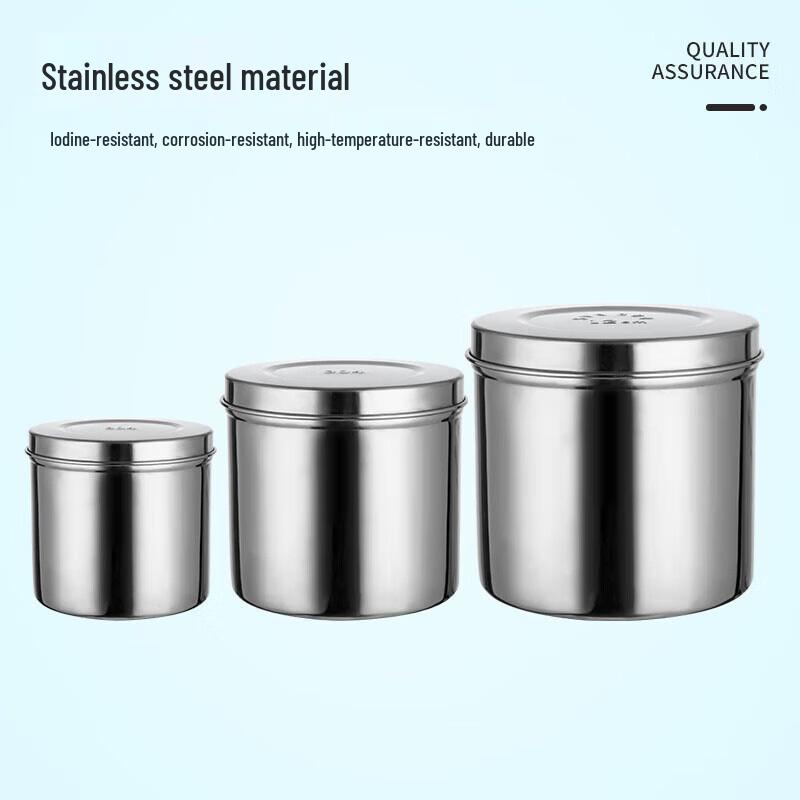 BKMAM Lab Stainless Steel Ointment & Dressing Jar