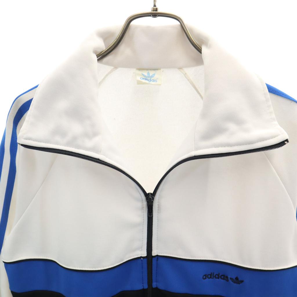 Adidas 80er Jahre Hergestellt in Taiwan Vintage Trainingsjacke M weiß Jersey Herren Gebraucht