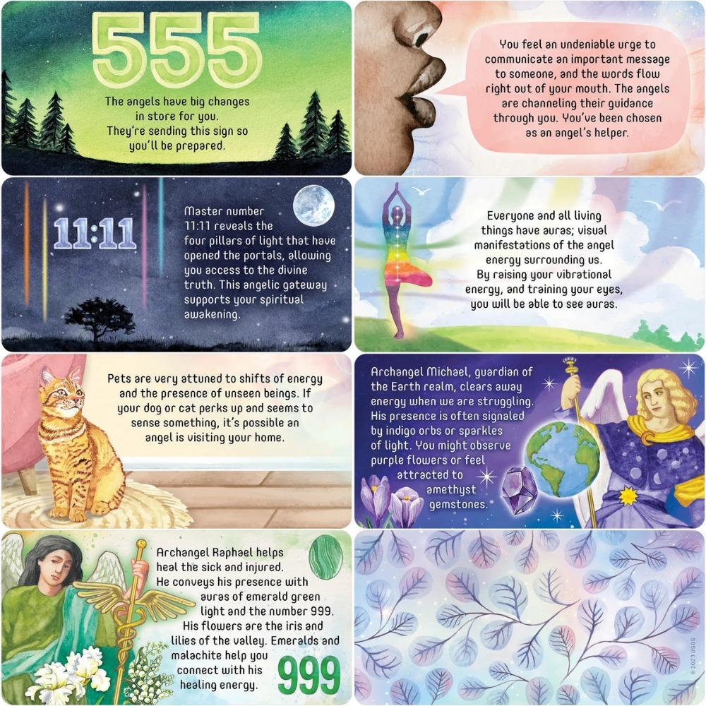 40 Message Cards Angel Connections 10.5*6cm Present Visual Images of An Angel Sign with Messages To Receive Angel’s Blessing