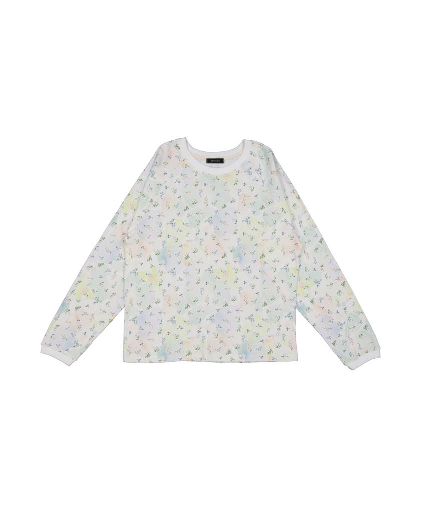 KOOKEESEE Soft Flower Raglan Tea (Cream)